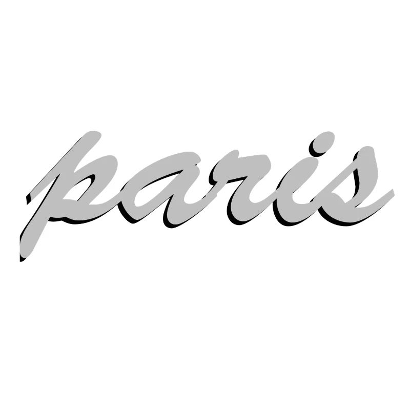 Paris Champ de Mars Vintage Script