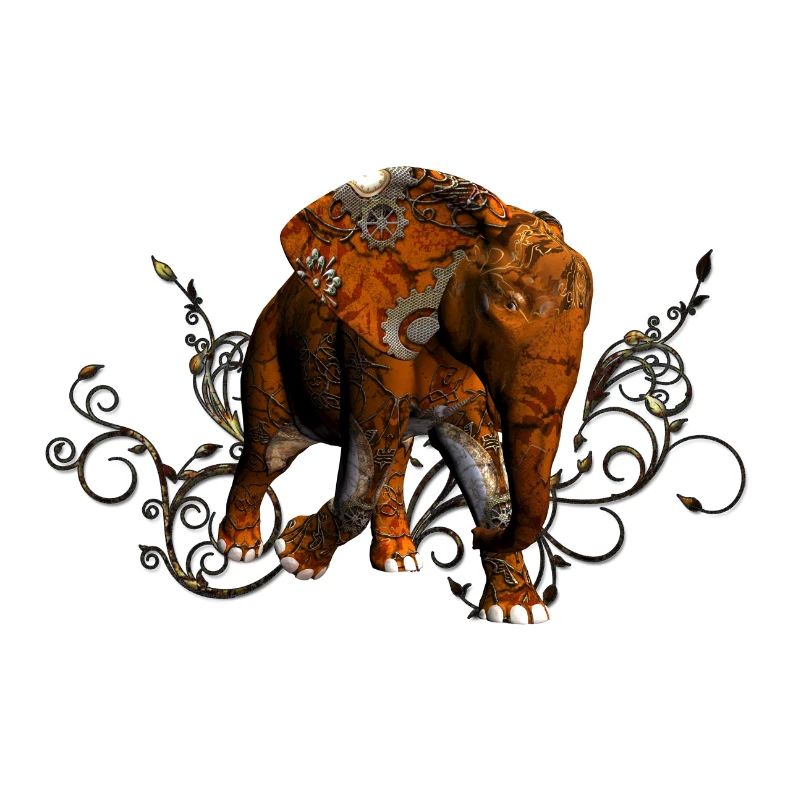 Superbe éléphant steampunk