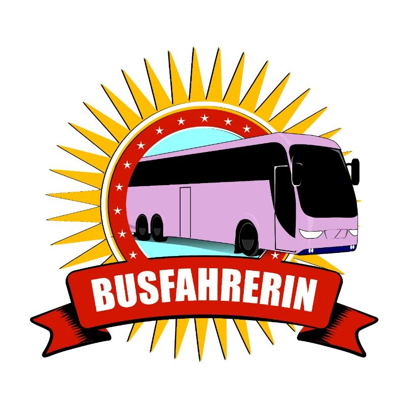 Busfahrerin Silhouette Muster