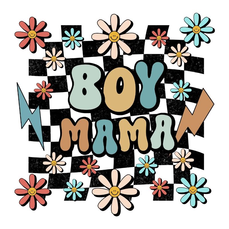 Boy Mama Blumen Muster Mutter Schwangerschaft