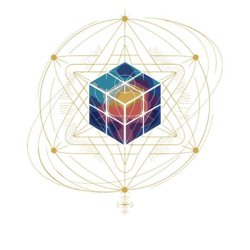 Metatron's Cube Sacred Geometry Cosmic Art