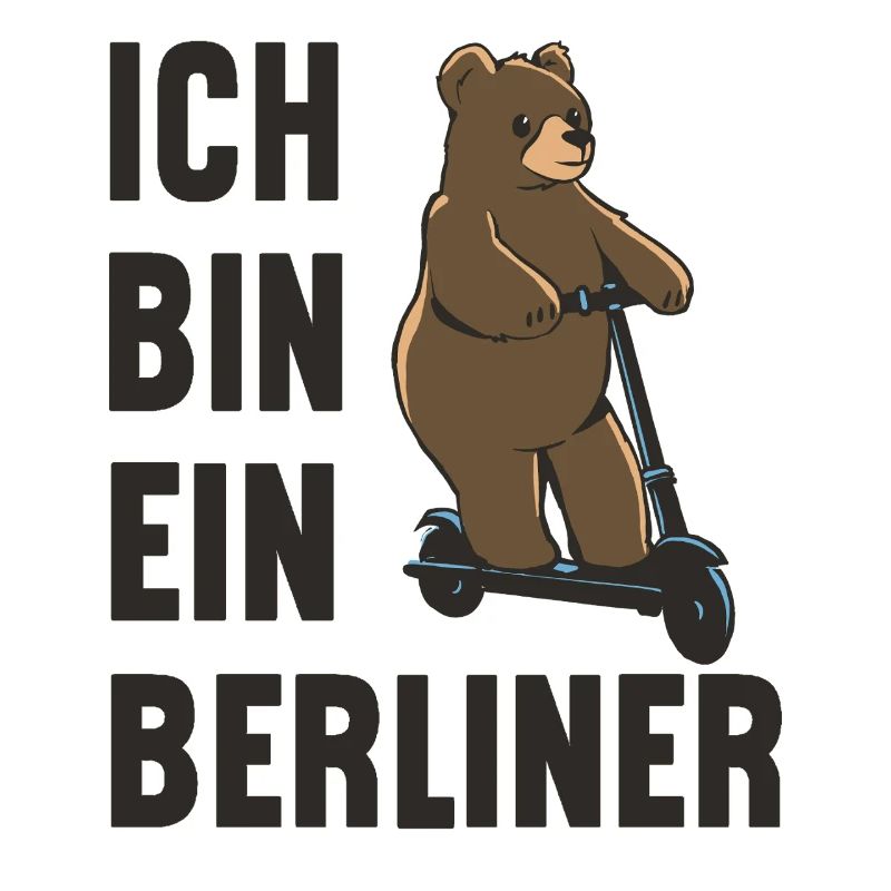 Ein Berliner-Bär auf Roller! Ich bin ein Berliner