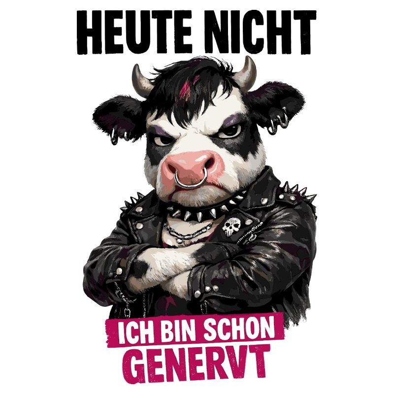 Ich bin schon genervt Punk-Kuh mit Attitüde