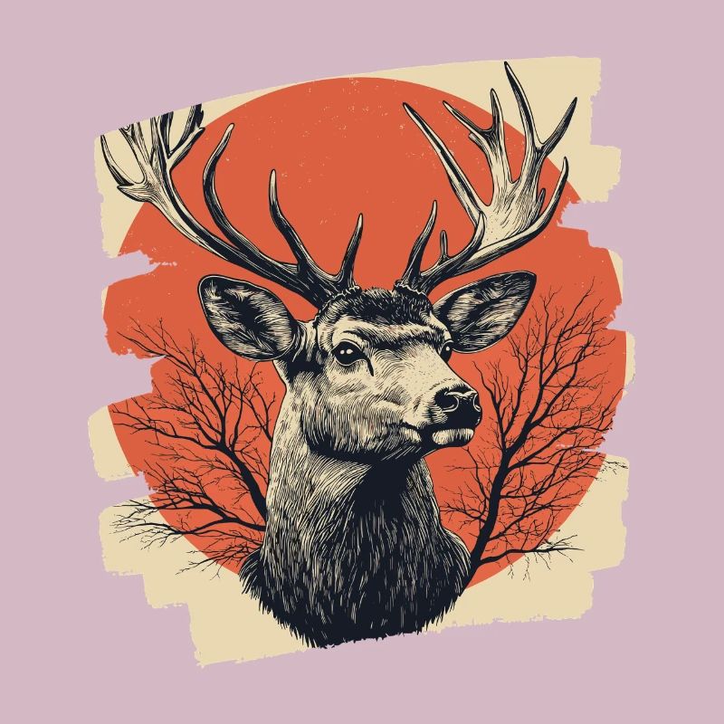 Hirsch mit Geweih