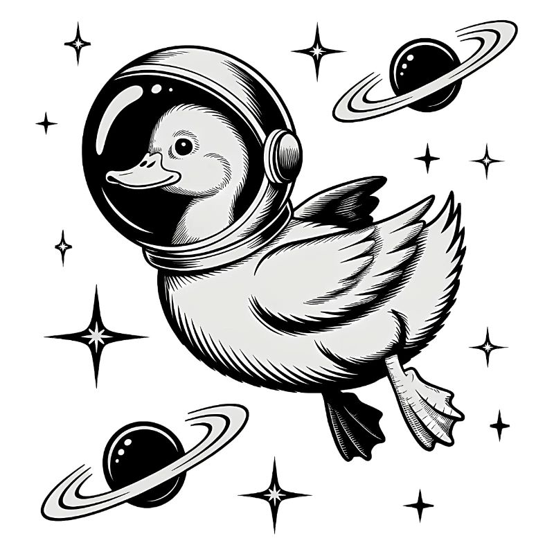 Goose in Space - Cool Astonomy Logo