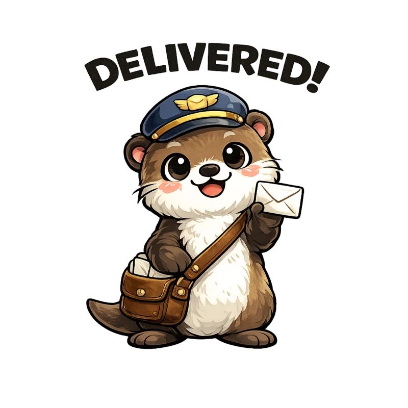 Otter Postbote Liefert