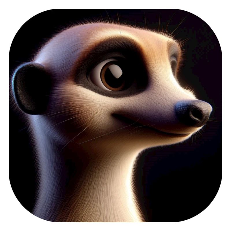 Süßes Erdmännchen im Animationsstil