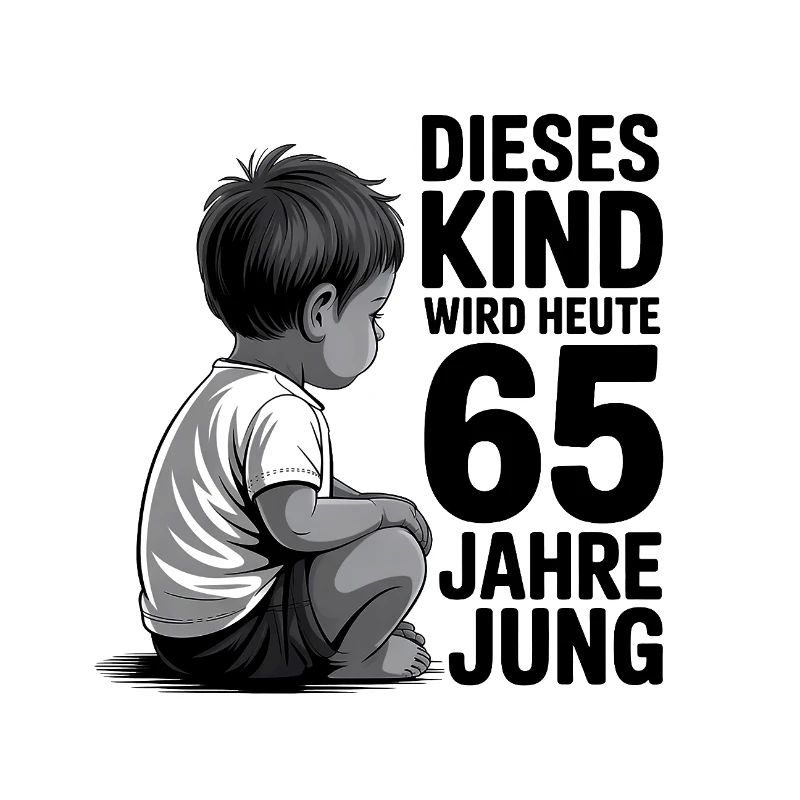 Kind 65. Geburtstag – süßes Motiv, Geschenk, Jubil