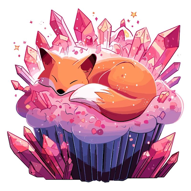 Little Fox on Crystal Cupcake