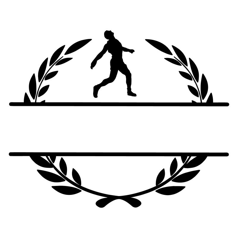 Discus thrower, winner in laurel wreath