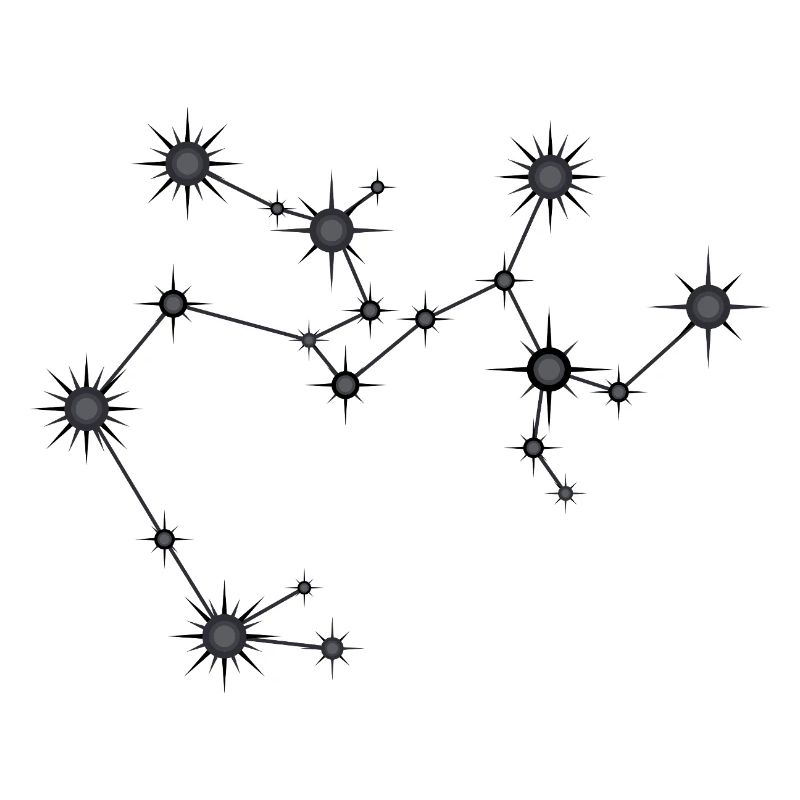 Schütze Sternbild Sternzeichen Schwarz & Grau