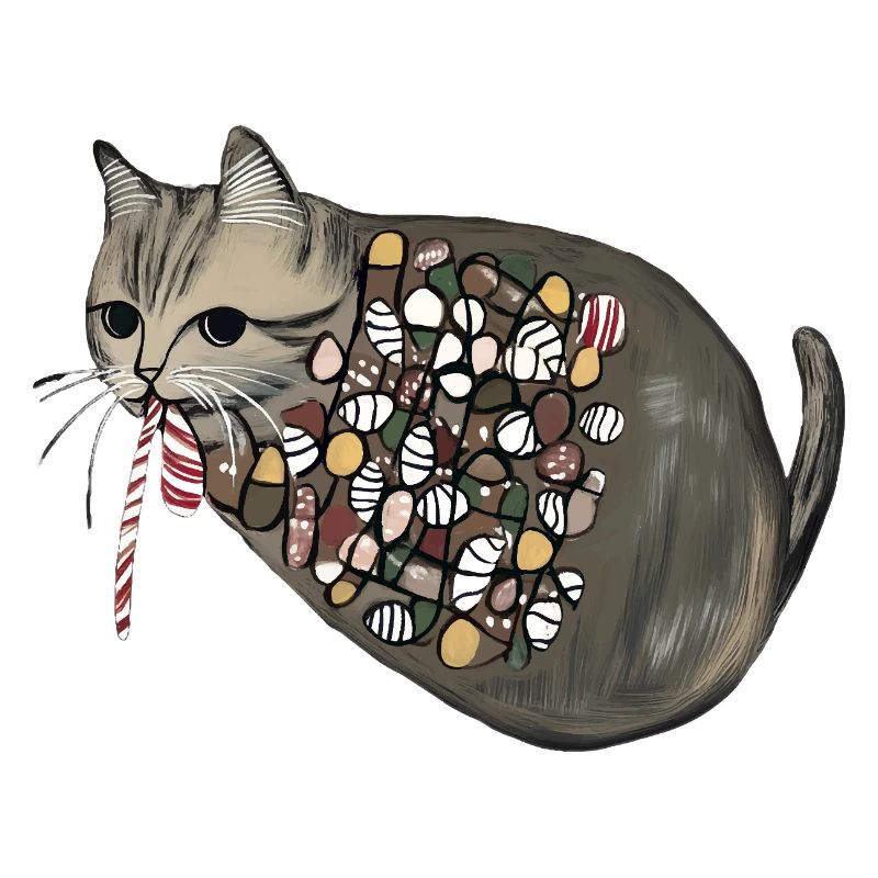 Candy Pattern Candy Cat