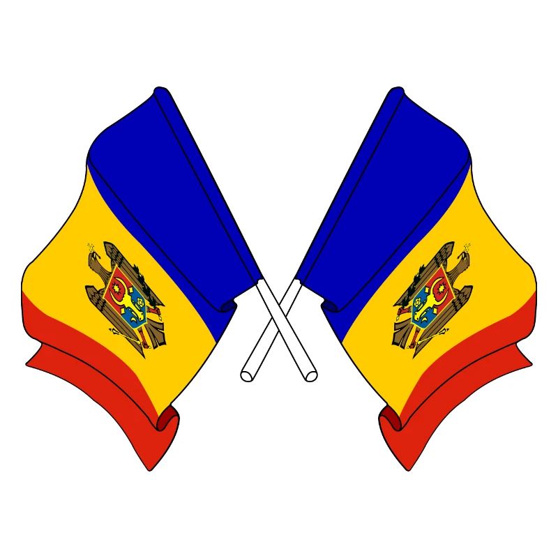 Two flags Moldova