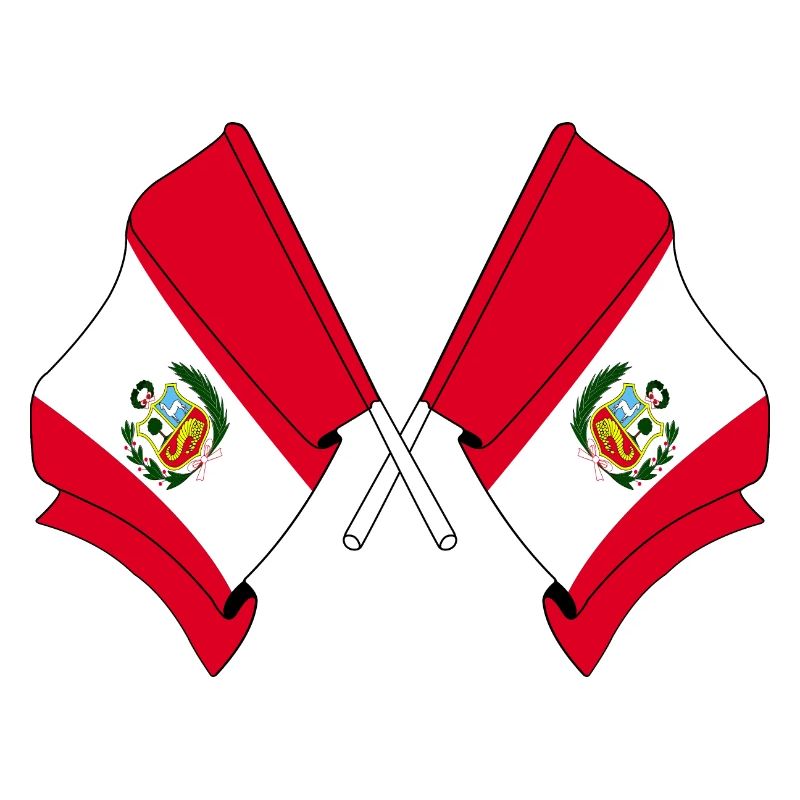 Deux drapeaux croisés du Pérou