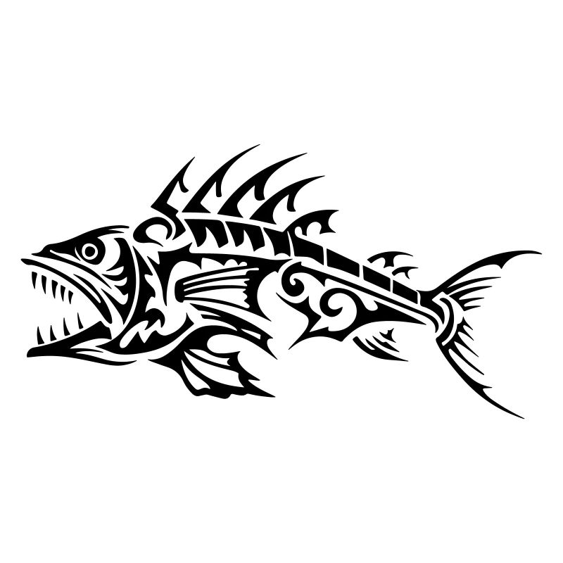 Fisch Tribal Knochen