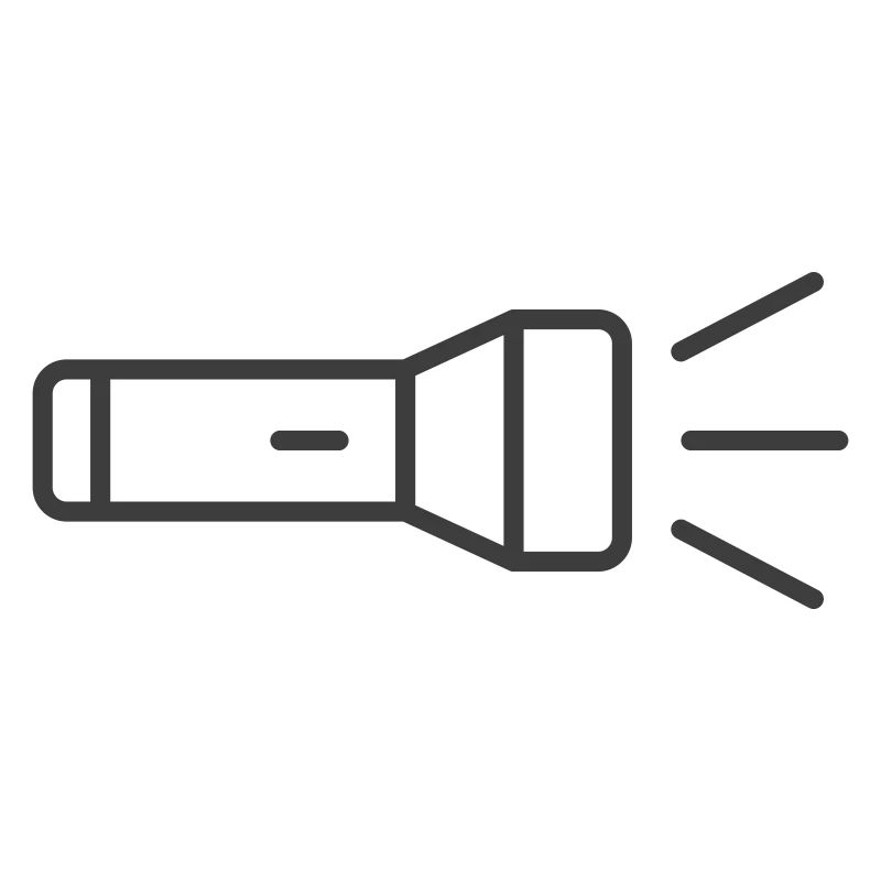 Flashlight Line Icon