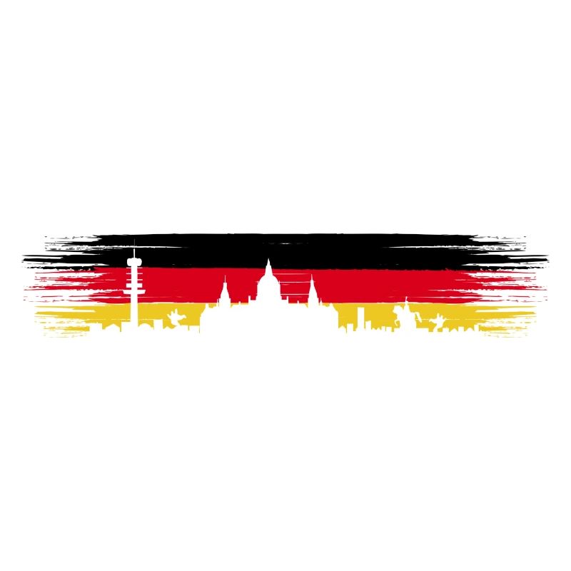 Hanover Germany Flag Lower Saxony Skyline