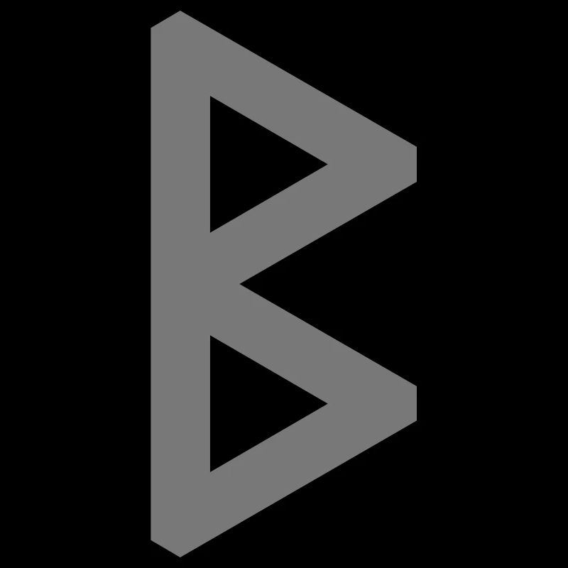 Rune: Berkjon/Berkano ᛒ (B),QuantumRunesFuthark0 ©