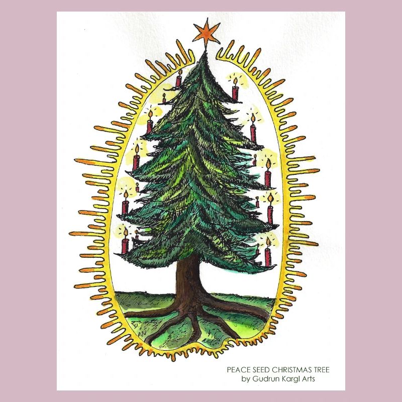 PEACE SEED CHRISTMAS TREE by Gudrun Kargl