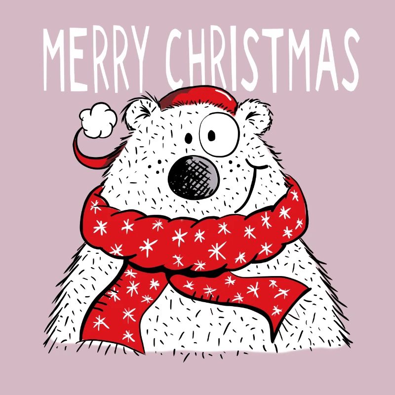 Merry Christmas Bär - Winter - Eisbär - Comic