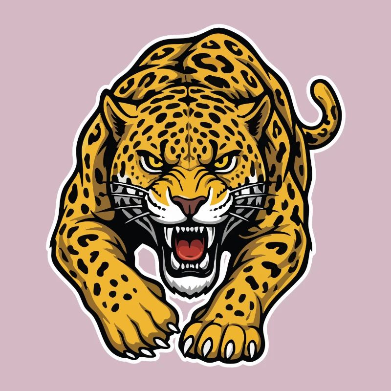 Leopard-Jaguar Wild Attack Maskottchen-Raubtier