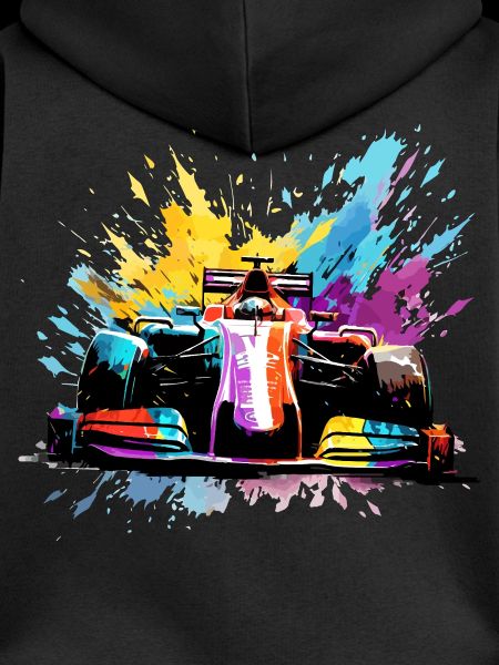 Raceauto Snelheid Kleurrijke Splash Art Racer