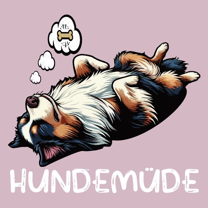 Hundemüde Australian Shepherd Aussie Aussiehalter