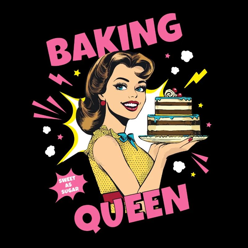 Cuisson Gâteau Cuisson Reine Cuisson Fée Boulanger Pop Art