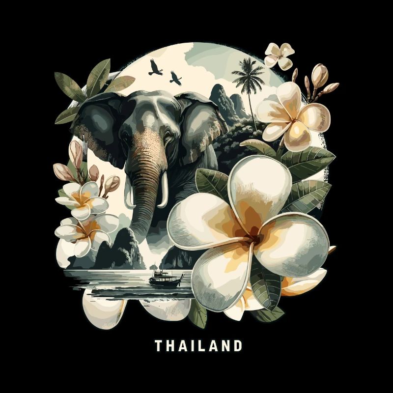 Temple thaïlandais éléphant pagode de Bangkok