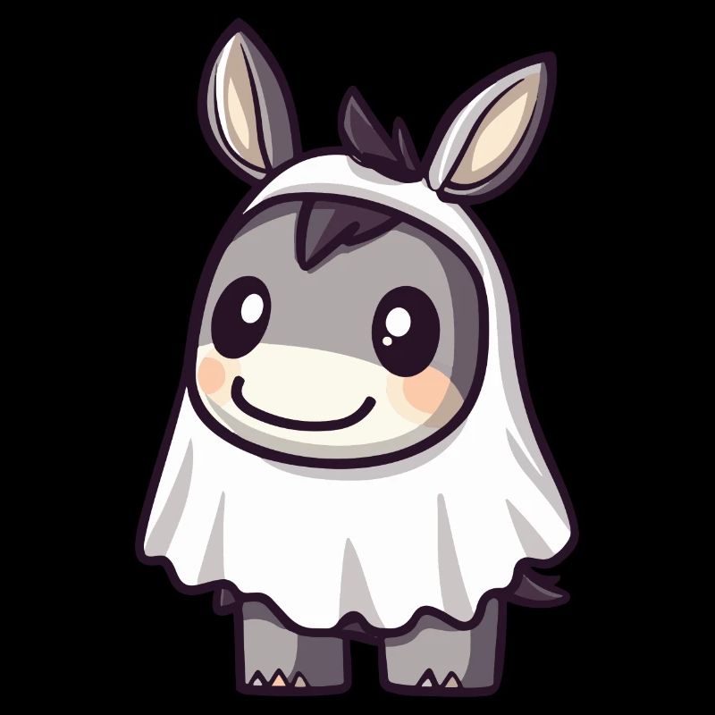 Donkey Halloween Funny Ghost