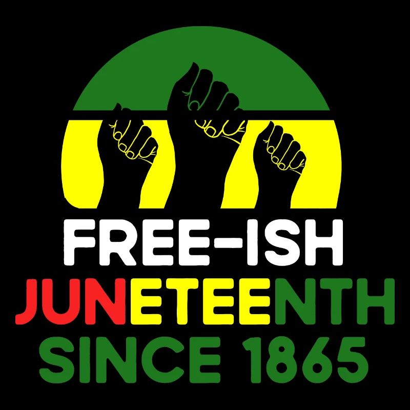 Freier depuis 1865 avec drapeau panafricain pour Juneteen