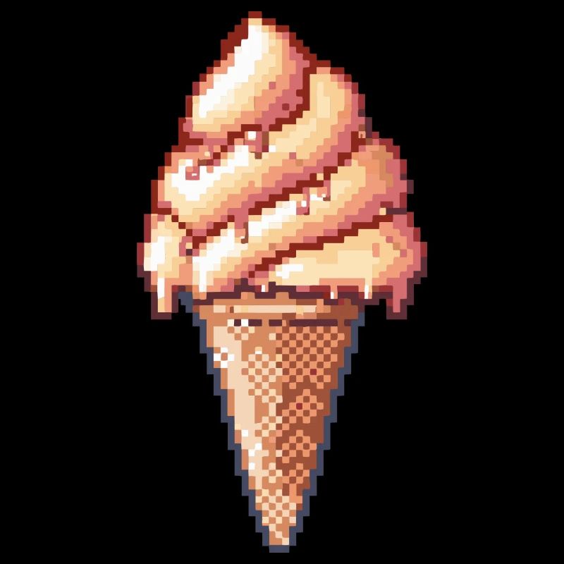 Icône pixel de crème glacée