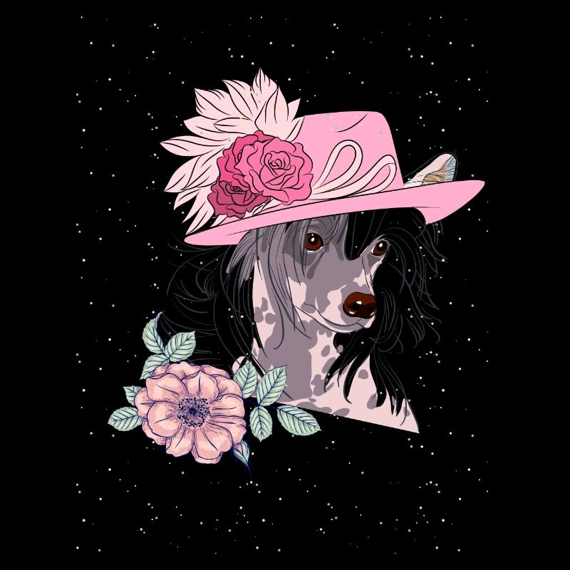 Chinese Crested mit Hut