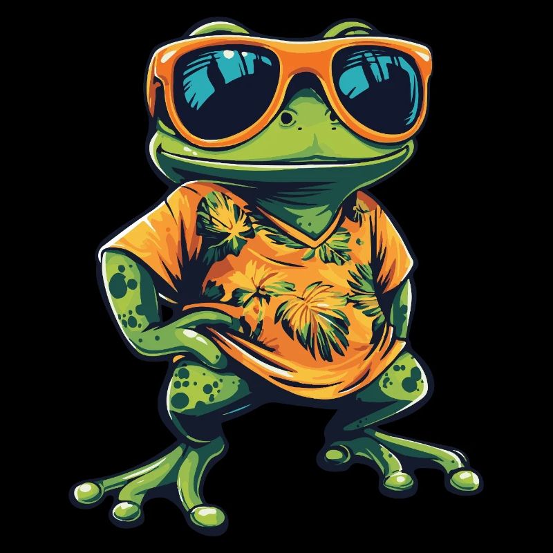 Frosch Comic Urlaub