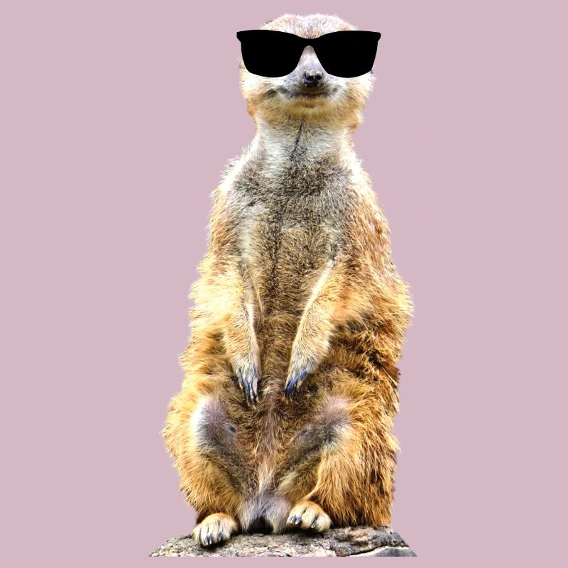 Erdmännchen cool drollig witzig mit Sonnenbrille