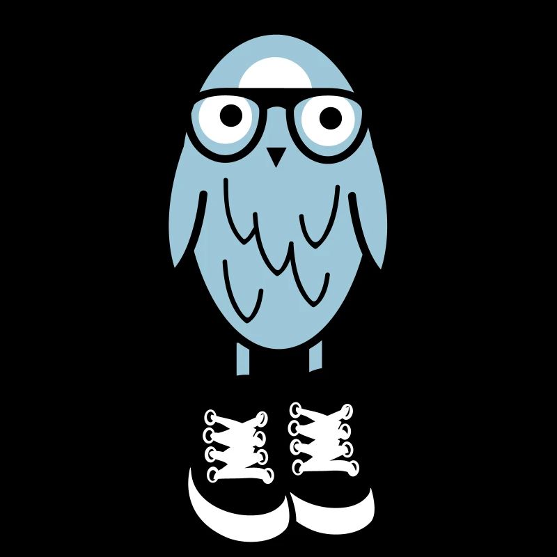 Eule mit Turnschuhen