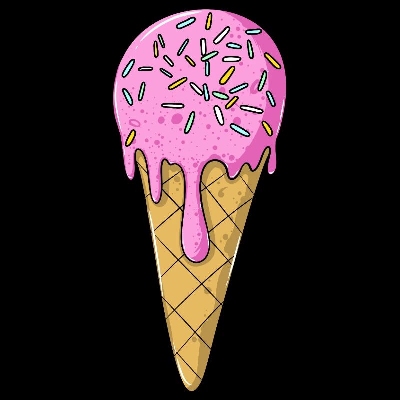Eis | Rosa Pink Eiscreme mit Streusel | Icecream