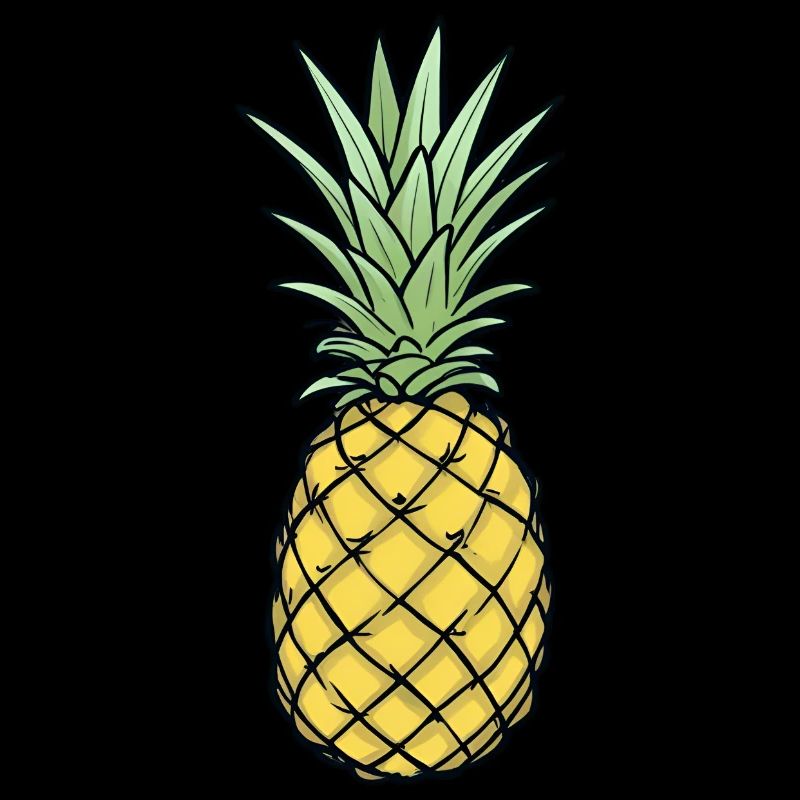 Ananas Comic Style Bunt Sommer