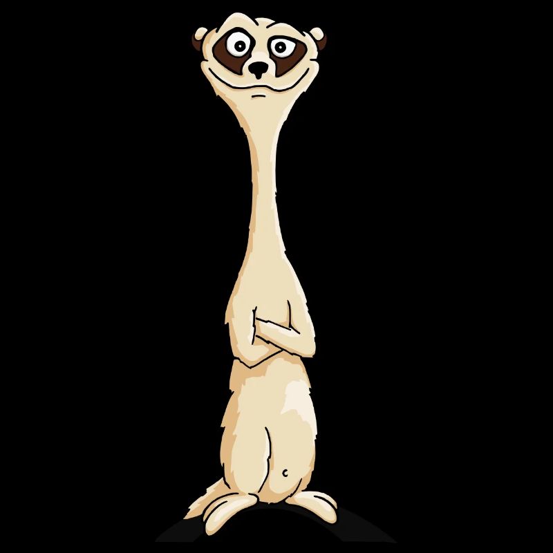 freches Comic Erdmännchen verwegen lässig Geschenk