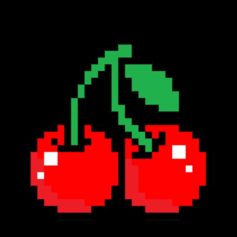 Kirsche in Pixel Art Süßes Früchtchen