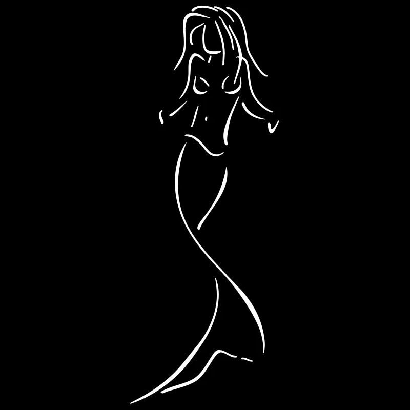 dessin au trait de sirène