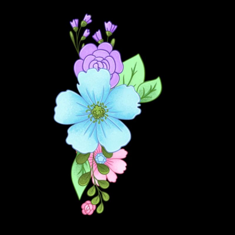 Eleganter Buchstabe 'P' mit Blumen