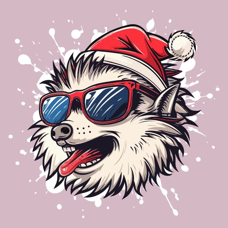 Hérisson Noël Drôle