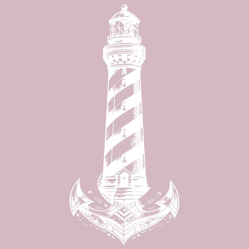 Conception d’ancre de phare côtier à rayures obliques