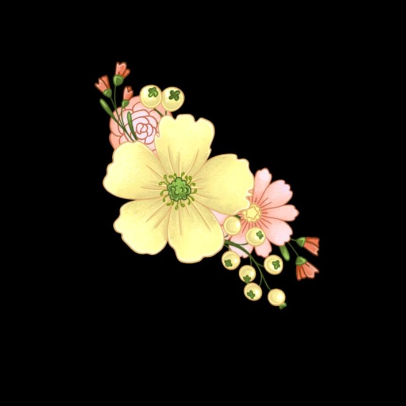 Eleganter Buchstabe 'S' mit Blumen