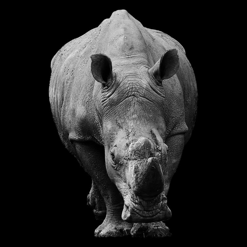 Rhinocéros de front