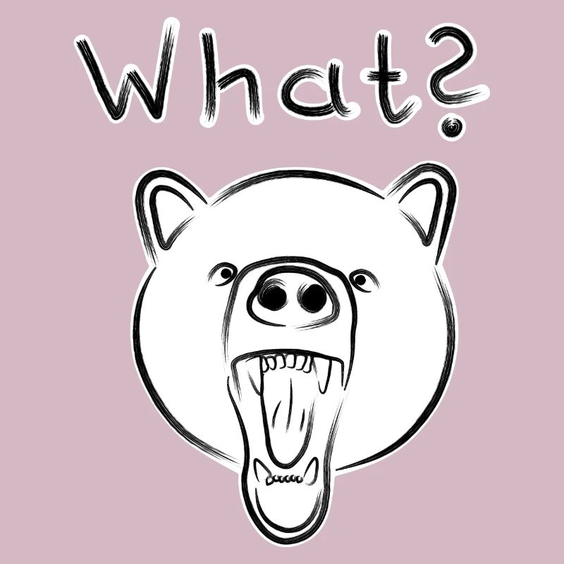 Grizzly Bär mit WHAT? - hell