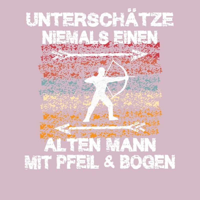 Alter Mann Bogenschütze Bogenschießen Pfeil Bogen
