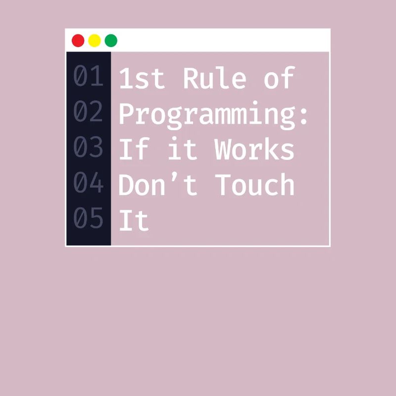 1st Rule Of Programming Programmierer Coding