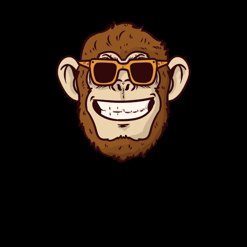 Cooler Affe mit Sonnenbrille